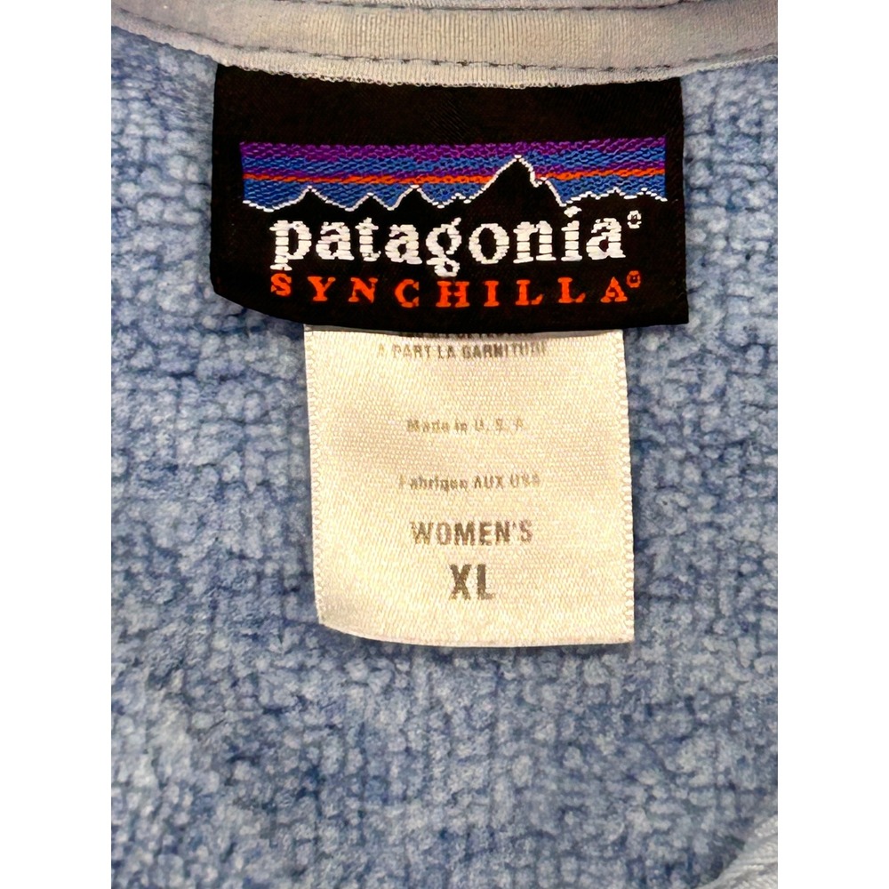 Patagonia Synchilla Fleece Pullover‎ Women's XL Blue Marl Heather Quarter Zip - Picture 4 of 7